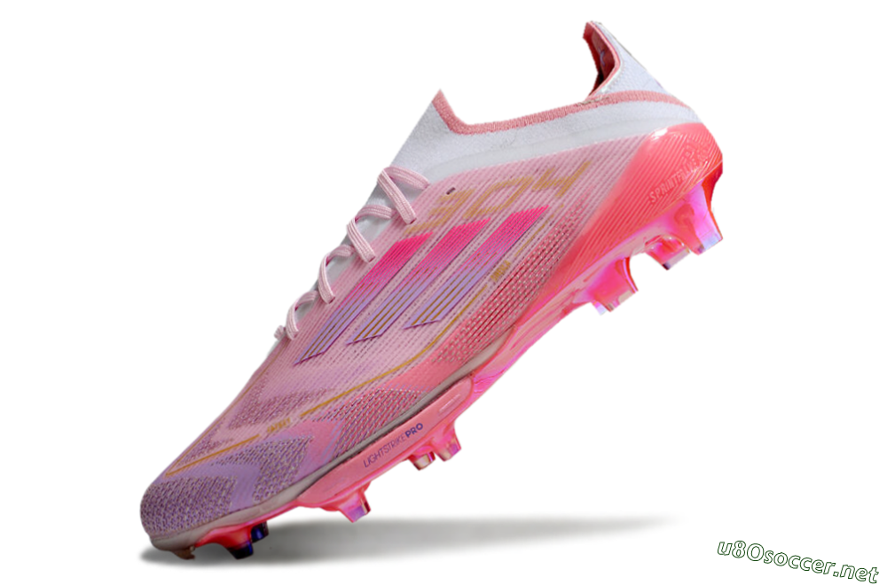 Men's Adidas F50+ Lightstrike 304+ Elite FG Football Boots - Pink/Gold/White 5