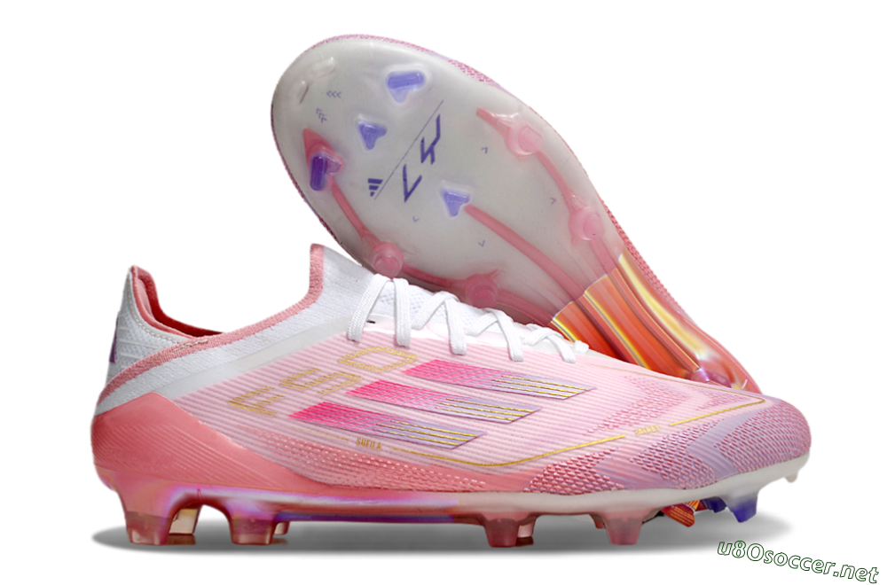 Men's Adidas F50 Elite FG Football Boots - Purple/White/Pink 2