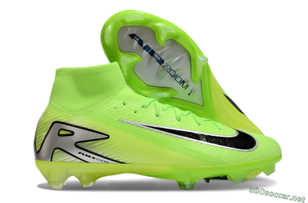 Men's Nike Air Zoom Mercurial Superfly 10 Academy FG Football Boots - Yellow/Black/Silver 2