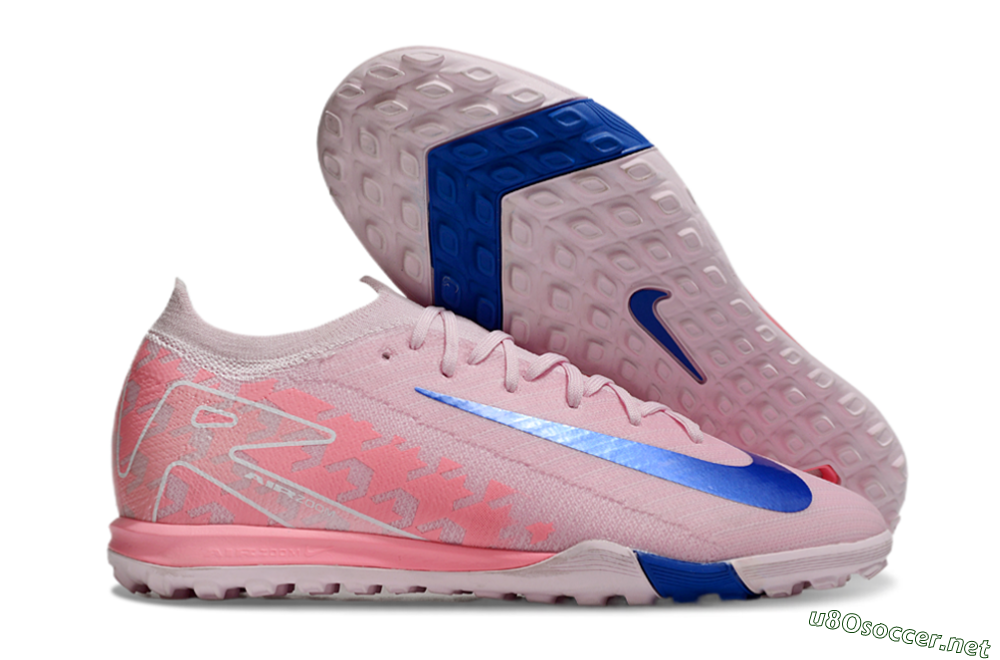 Men's Nike Air Zoom Mercurial Vapor 16 Elite TF Football Shoes - Pink/Blue/White 2