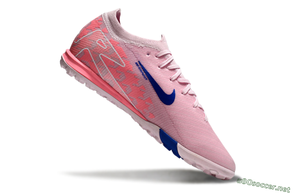 Men's Nike Air Zoom Mercurial Vapor 16 Elite TF Football Shoes - Pink/Blue/White 4