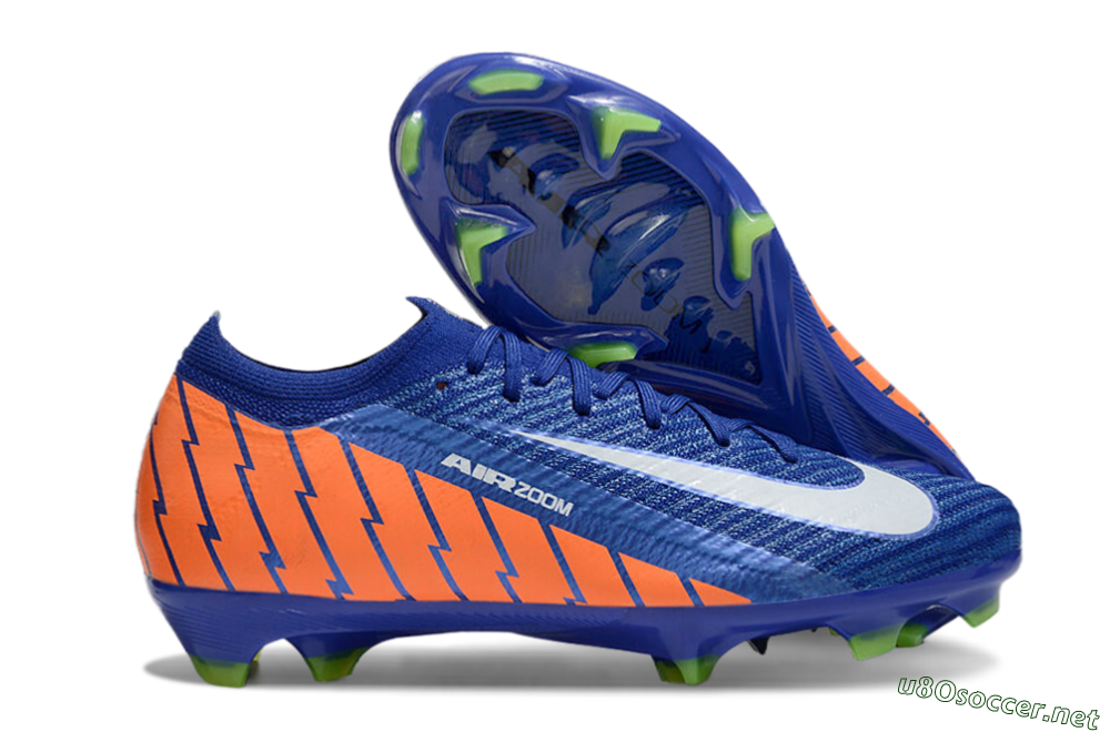 Men's Nike Air Zoom Mercurial Vapor 16 Elite FG Football Boots - Blue/White/Orange 2