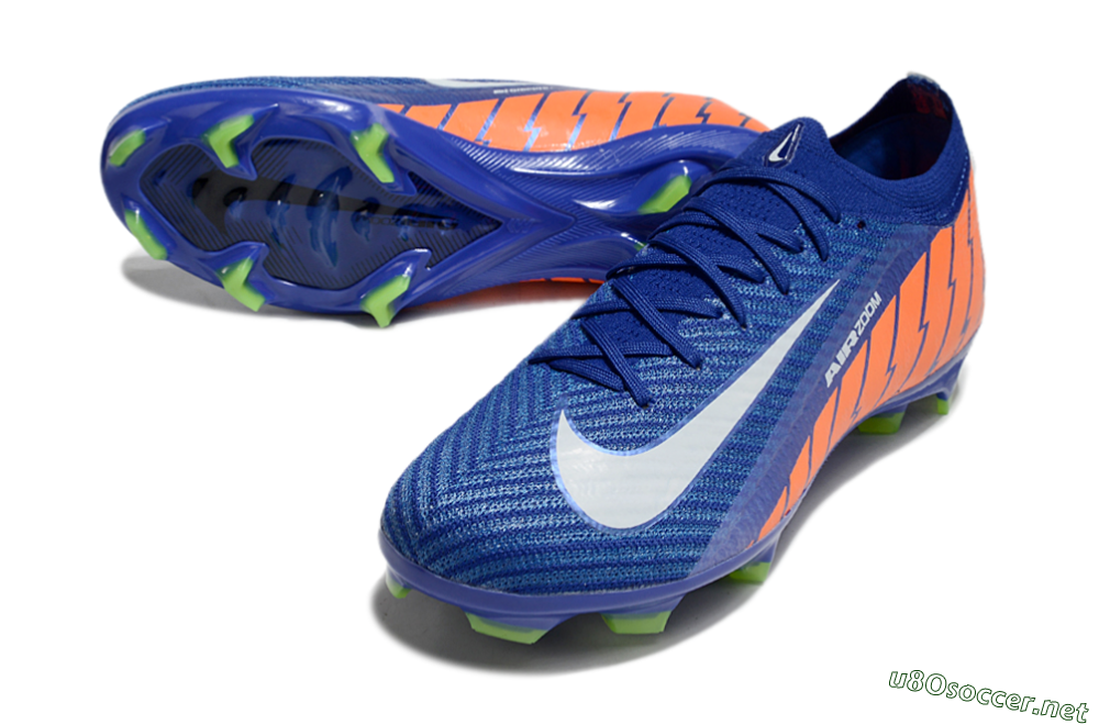 Men's Nike Air Zoom Mercurial Vapor 16 Elite FG Football Boots - Blue/White/Orange 3