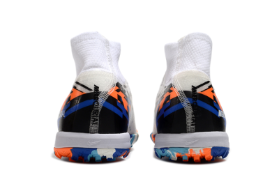 Unisex Nike Air Zoom Mercurial Superfly 10 Elite TF Football Shoes - White/Blue/Orange