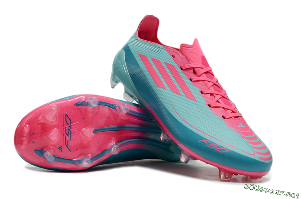 Unisex Adidas F50+ Elite FG Football Boots - Jade/Pink/White 3