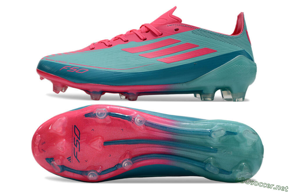 Unisex Adidas F50+ Elite FG Football Boots - Jade/Pink/White 1