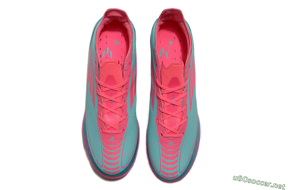 Unisex Adidas F50 Elite TF Football Shoes - Jade/Pink/White 4