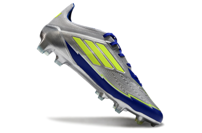 Men's Messi x Adidas F50 Elite FG Football Boots - Silver/Yellow/Blue