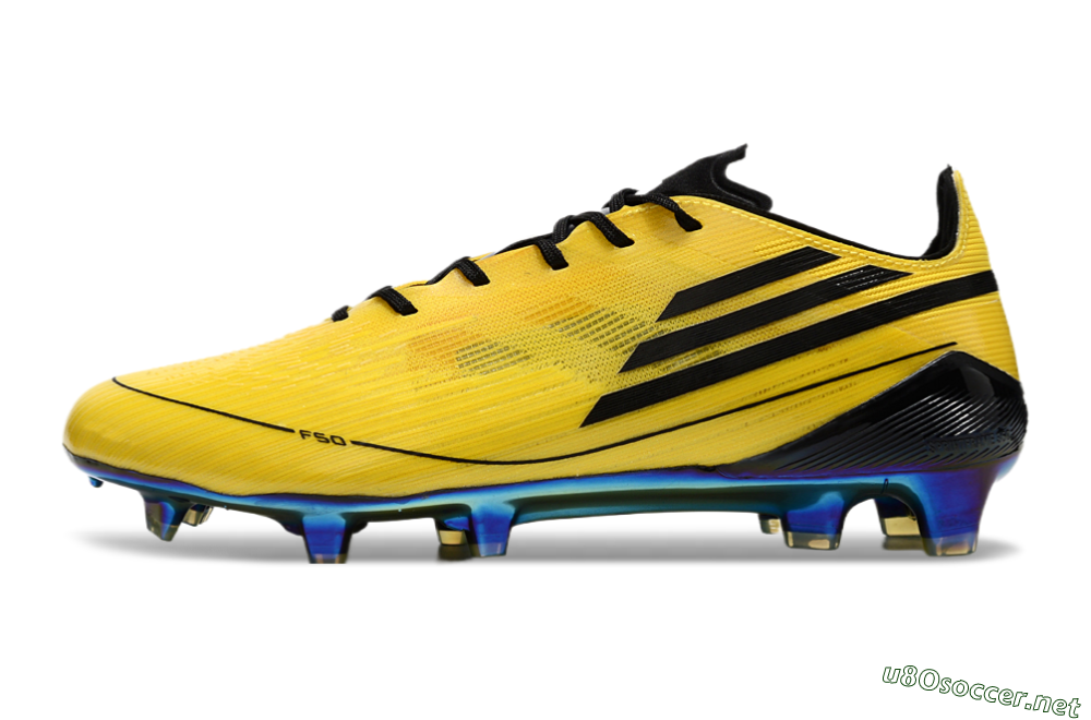 Men's Adidas F50 Elite FG Football Boots - Yellow/Black/Gold 0