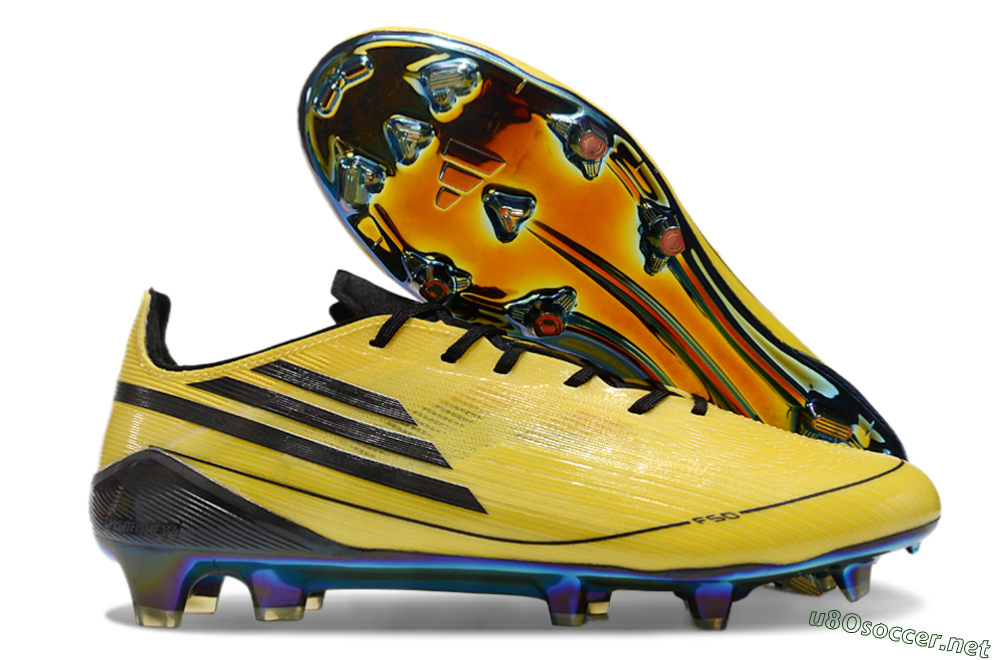 Men's Adidas F50 Elite FG Football Boots - Yellow/Black/Gold 2
