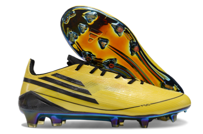 Men's Adidas F50 Elite FG Football Boots - Yellow/Black/Gold