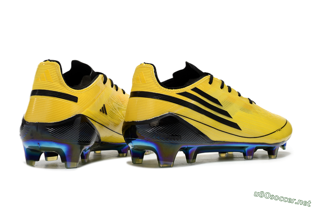 Men's Adidas F50 Elite FG Football Boots - Yellow/Black/Gold 6