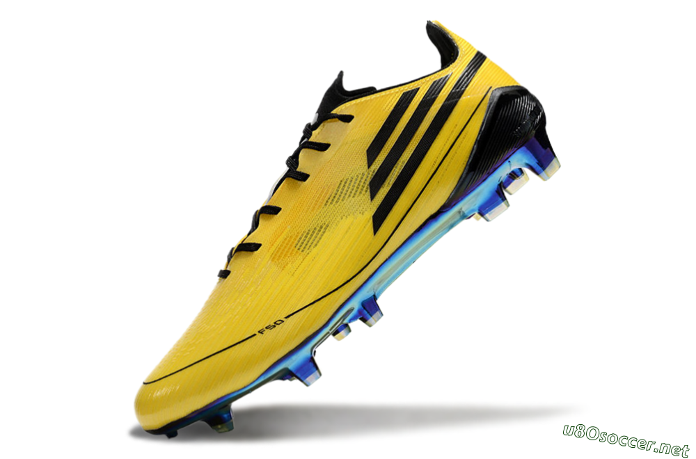 Men's Adidas F50 Elite FG Football Boots - Yellow/Black/Gold 5