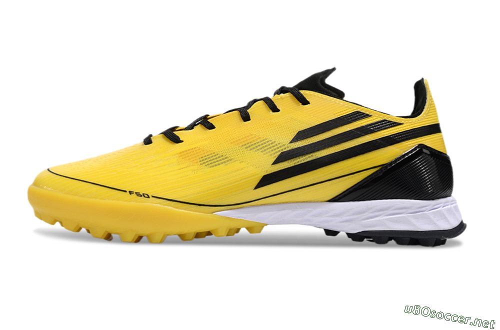 Men's Adidas F50 Pro TF Football Shoes - Yellow/Black/White 0