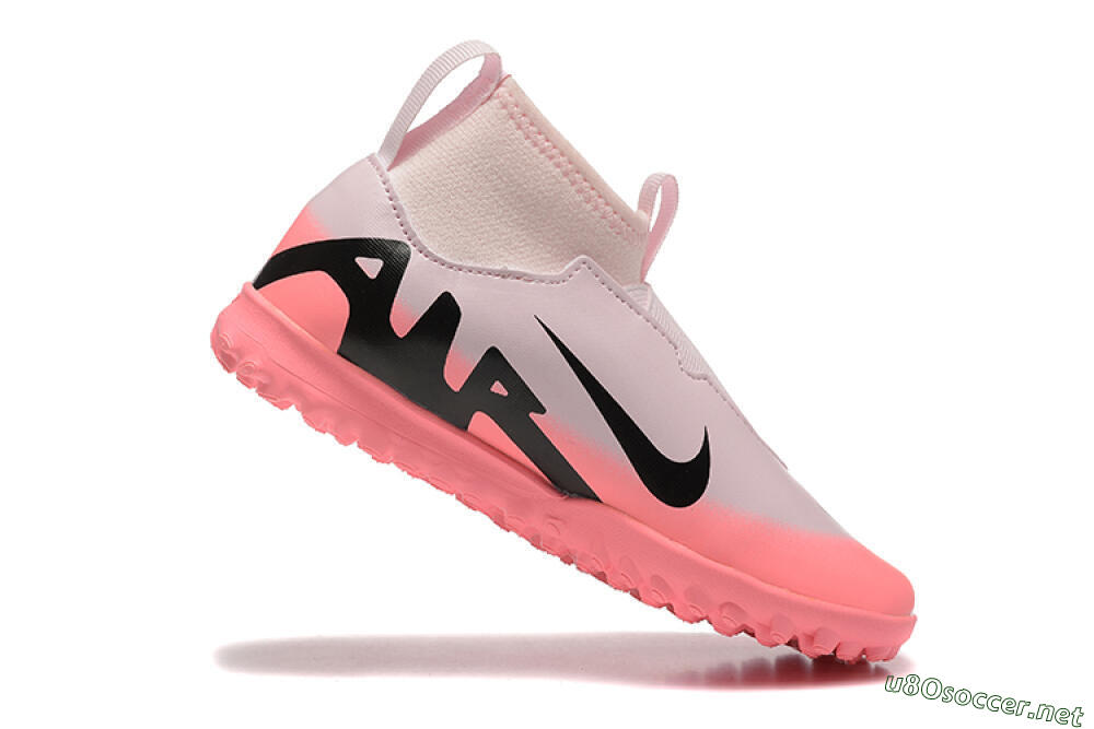 Kids Nike Air Zoom Mercurial Superfly 9 Elite TF Football Shoes - Pink/Black 7