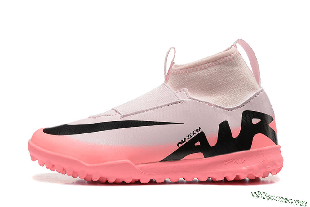 Kids Nike Air Zoom Mercurial Superfly 9 Elite TF Football Shoes - Pink/Black 0