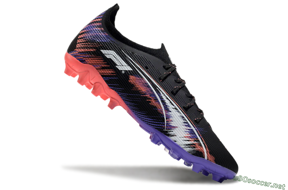 Men's Puma Ultra 5 Ultimate FG Football Boots - Black/Red/Purple 4