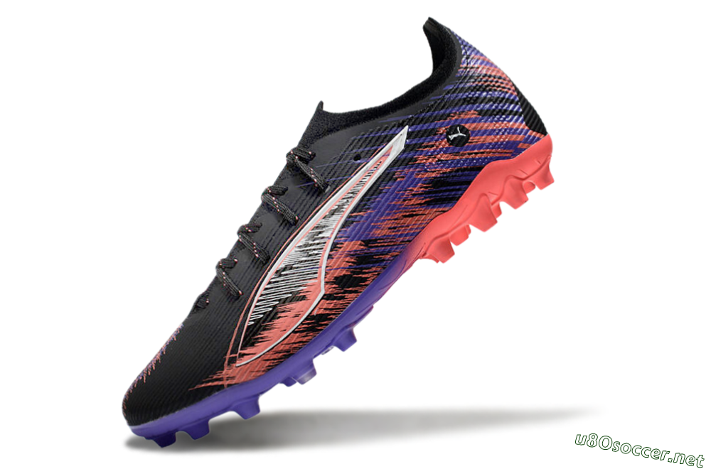 Men's Puma Ultra 5 Ultimate FG Football Boots - Black/Red/Purple 5
