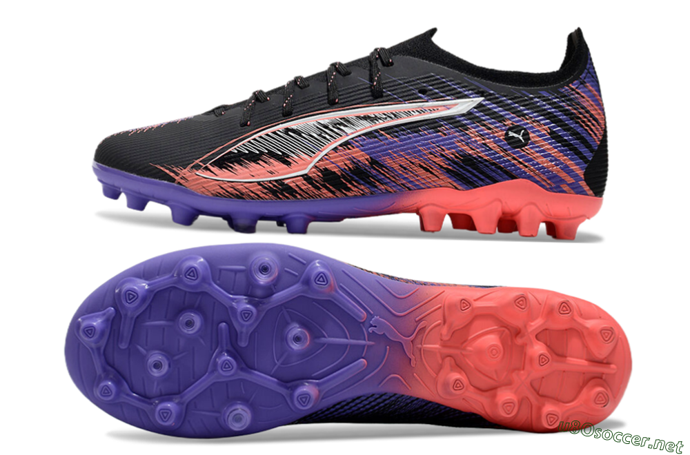 Men's Puma Ultra 5 Ultimate FG Football Boots - Black/Red/Purple 1