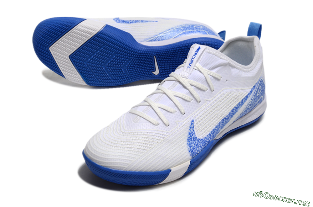 Men's Nike Air Zoom Mercurial Vapor 16 Pro IC Football Shoes - Beige/Blue/White 3