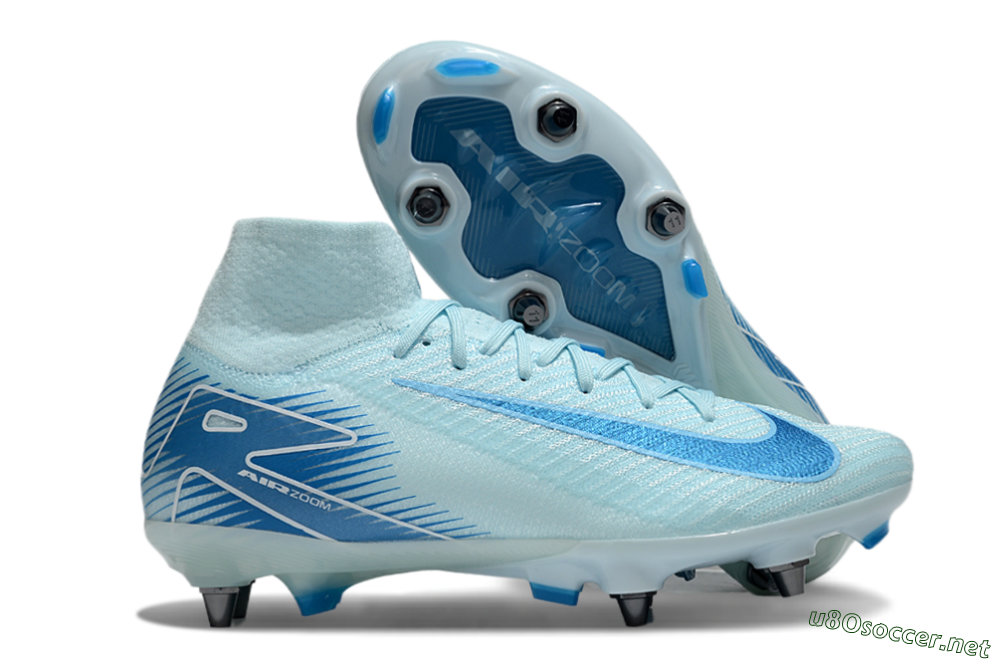 Men's Nike Air Zoom Mercurial Superfly 10 Elite SG Football Boots - Jade/Blue/White 2
