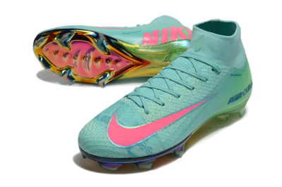 Unisex Nike Air Zoom Mercurial Superfly 10 Elite FG Football Boots - Jade/Pink/Gold