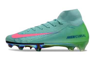 Unisex Nike Air Zoom Mercurial Superfly 10 Elite FG Football Boots - Jade/Pink/Gold