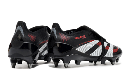 Men's Adidas Predator 25 Elite Foldover Tongue SG Football Boots - Black/White/Red