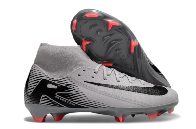 Men's Nike Air Zoom Mercurial Superfly 10 Academy FG Football Boots - Grey/Black/Red