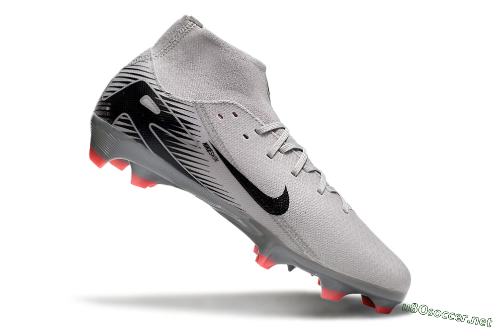 Men's Nike Air Zoom Mercurial Superfly 10 Academy FG Football Boots - Grey/Black/Red 4