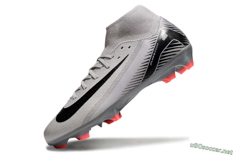 Men's Nike Air Zoom Mercurial Superfly 10 Academy FG Football Boots - Grey/Black/Red 5