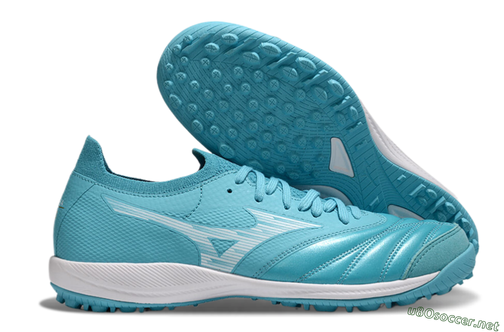 Men's Mizuno Morelia Neo Sala M8 TF Football Shoes - Jade/White 2