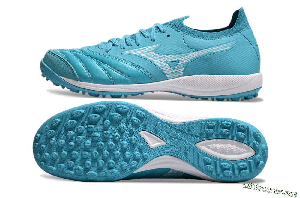 Men's Mizuno Morelia Neo Sala M8 TF Football Shoes - Jade/White 1