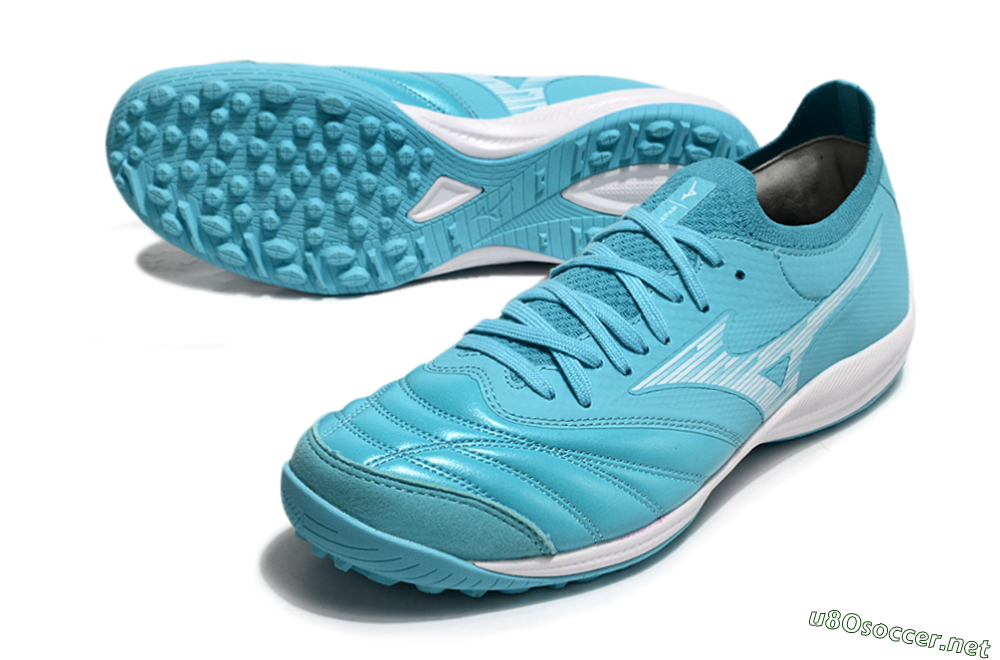 Men's Mizuno Morelia Neo Sala M8 TF Football Shoes - Jade/White 3