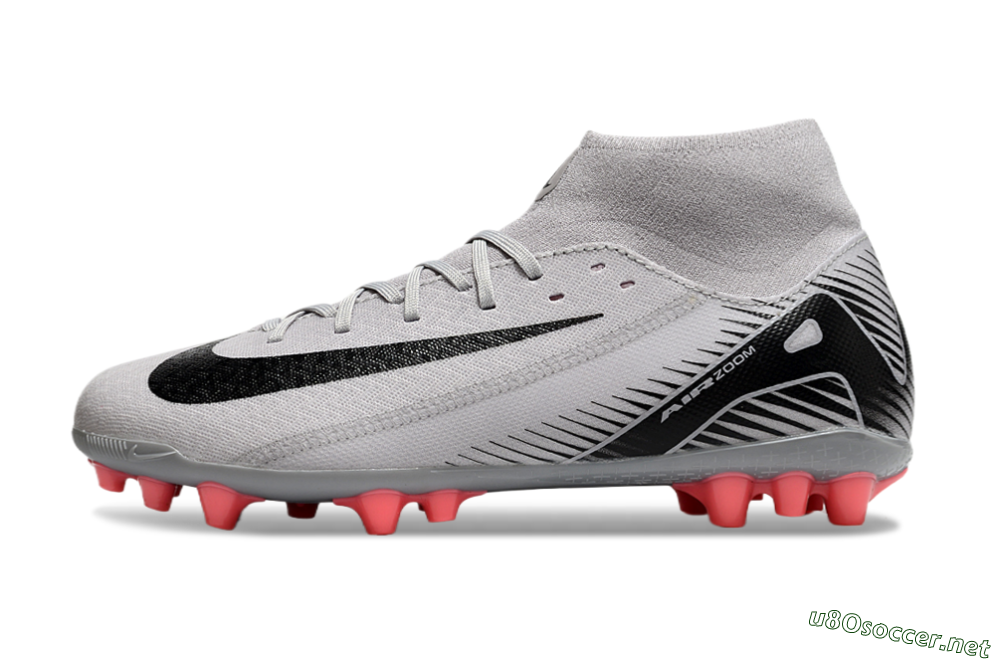 Men's Nike Air Zoom Mercurial Superfly 10 Academy AG Football Boots - Grey/Black/Red 0