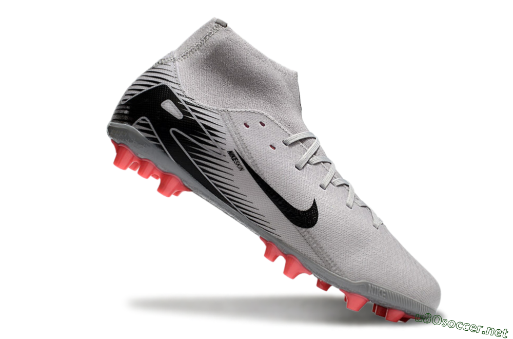 Men's Nike Air Zoom Mercurial Superfly 10 Academy AG Football Boots - Grey/Black/Red 4