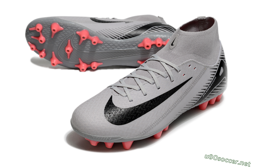 Men's Nike Air Zoom Mercurial Superfly 10 Academy AG Football Boots - Grey/Black/Red 3