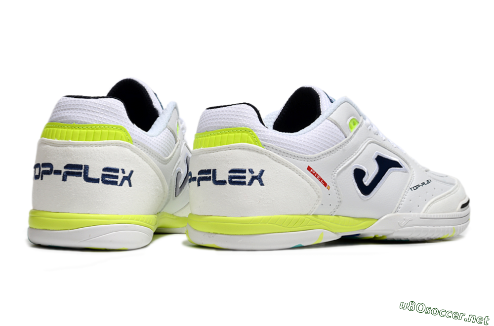 Men's Joma Top Flex IC Football Shoes - White/Black/Yellow 6