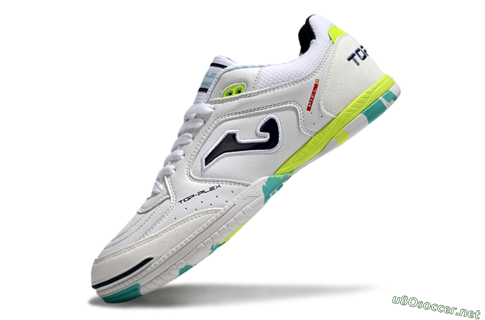 Men's Joma Top Flex IC Football Shoes - White/Black/Yellow 5