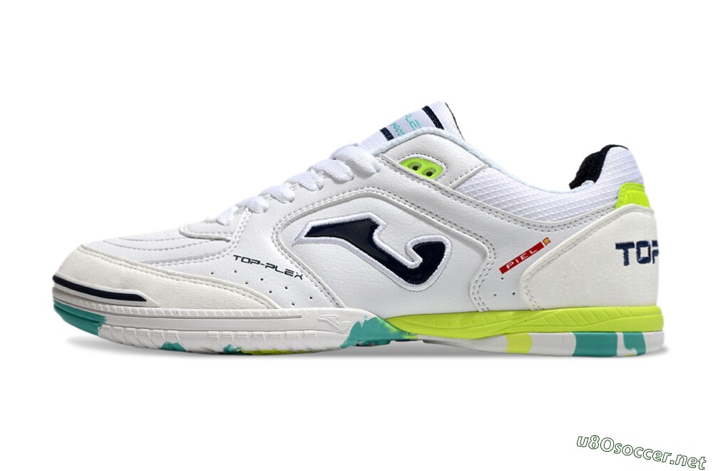 Men's Joma Top Flex IC Football Shoes - White/Black/Yellow 0