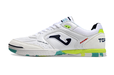 Men's Joma Top Flex IC Football Shoes - White/Black/Yellow
