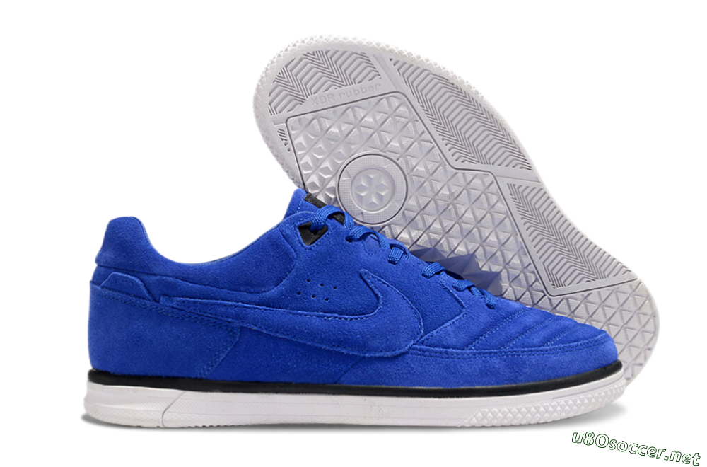 Men's Nike Street Gato IC Football Shoes - Blue/Black/White 2