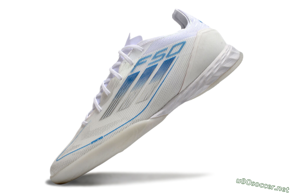 Men's Adidas F50 Pro IC Football Shoes - Beige/Blue/White 5