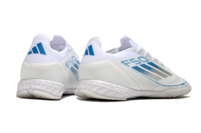 Men's Adidas F50 Pro IC Football Shoes - Beige/Blue/White