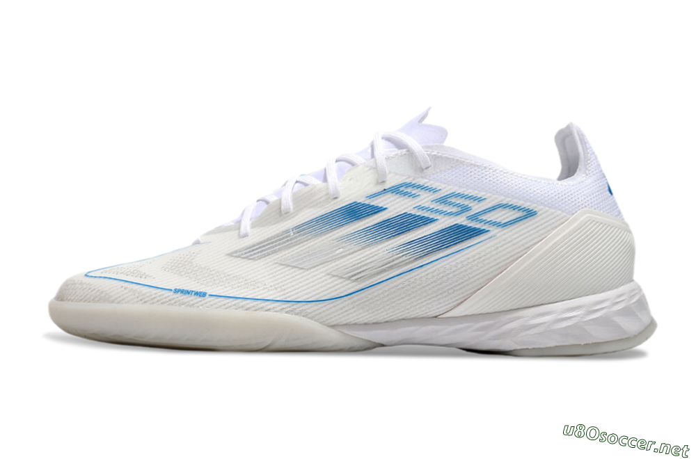 Men's Adidas F50 Pro IC Football Shoes - Beige/Blue/White 0