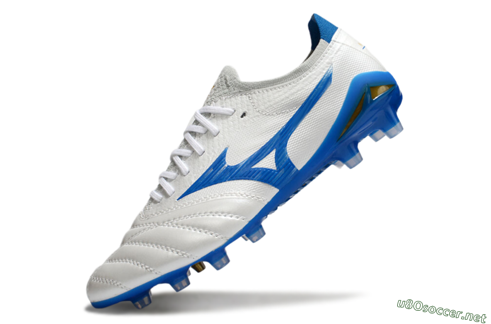 Men's Mizuno Morelia Neo 4 FG Football Boots - White/Blue 5