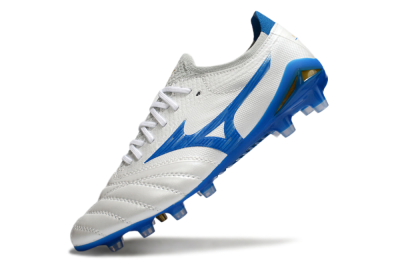 Men's Mizuno Morelia Neo 4 FG Football Boots - White/Blue