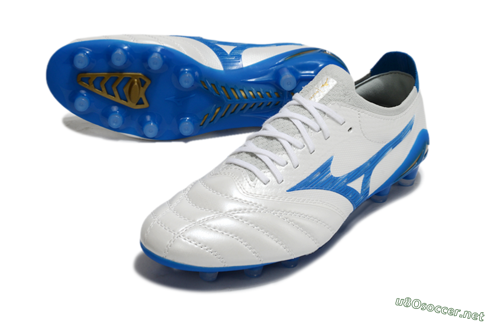 Men's Mizuno Morelia Neo 4 FG Football Boots - White/Blue 3