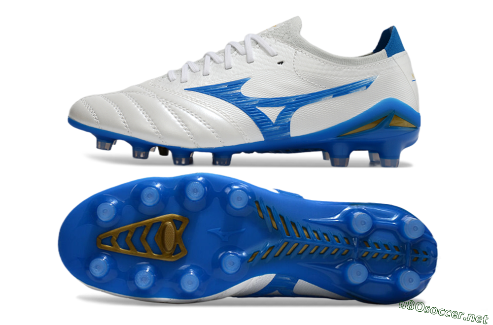 Men's Mizuno Morelia Neo 4 FG Football Boots - White/Blue 1