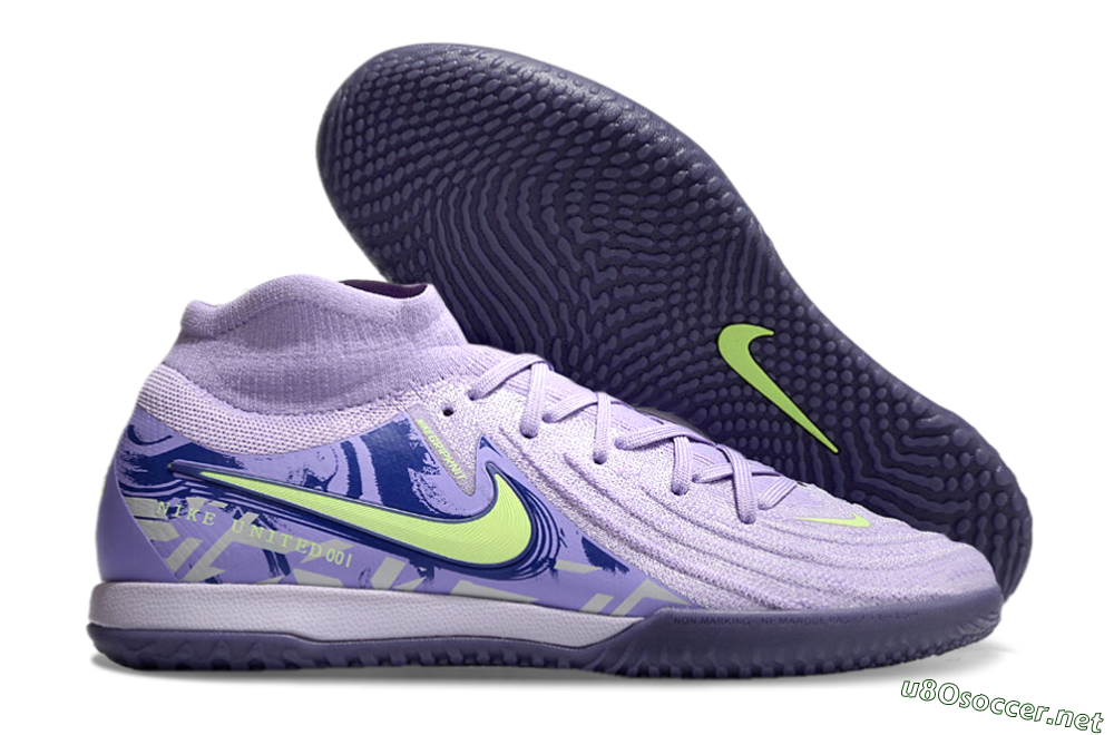 Men's Nike Phantom Luna Elite NU IC Football Shoes - Purple/Yellow/Blue 2